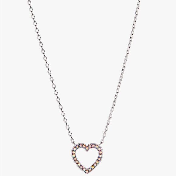 Alex + Ani Heart and Crystal Necklace Silver Chain New with Tags SKU: AA807223SS - Picture 2 of 7
